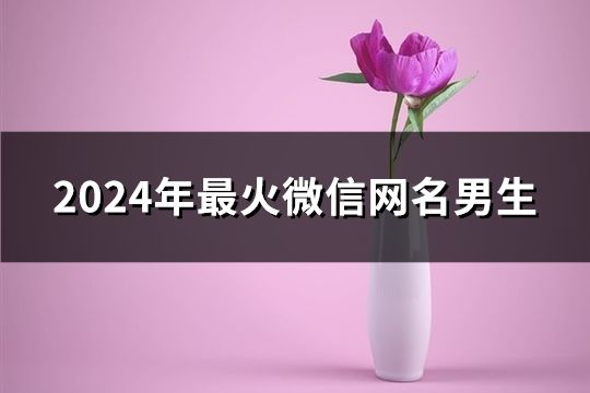 2024年最火微信网名男生(60个)